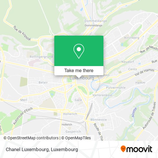Chanel Luxembourg map