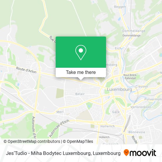 Jes'Tudio - Miha Bodytec Luxembourg map