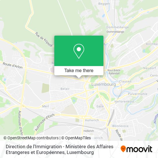 Direction de l'Immigration - Ministère des Affaires Etrangeres et Européennes map