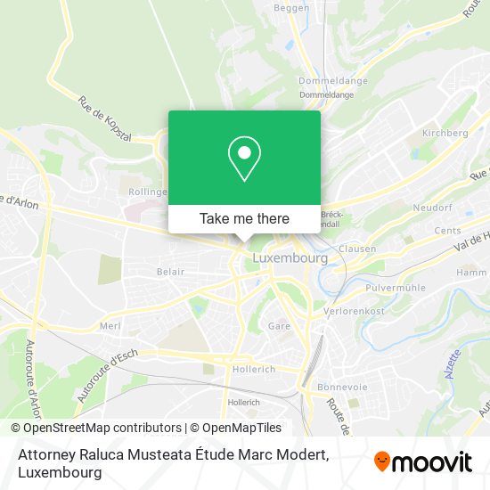 Attorney Raluca Musteata Étude Marc Modert map