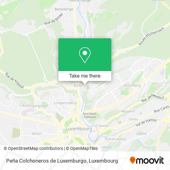 Peña Colchoneros de Luxemburgo Karte