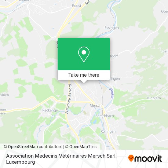 Association Medecins-Vétérinaires Mersch Sarl map