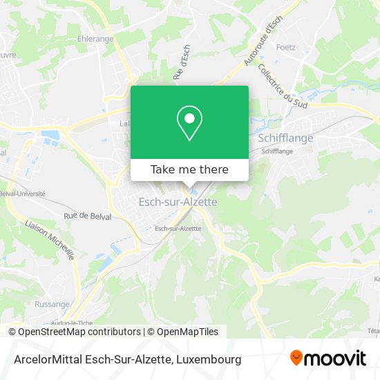 ArcelorMittal Esch-Sur-Alzette Karte