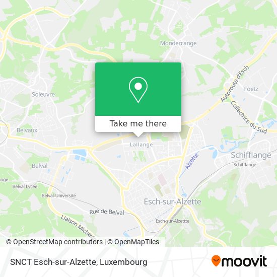 SNCT Esch-sur-Alzette map