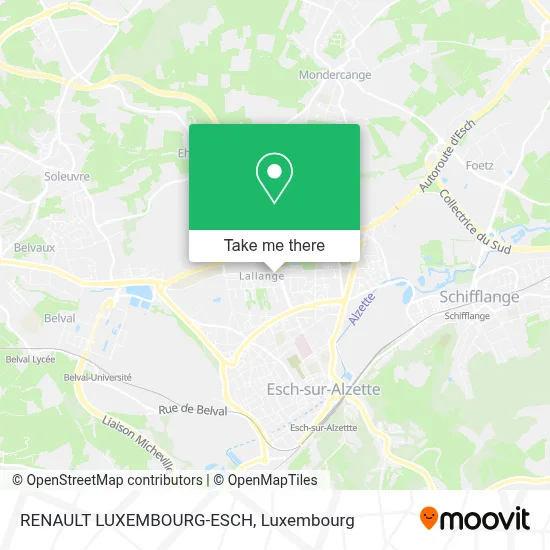 RENAULT LUXEMBOURG-ESCH map