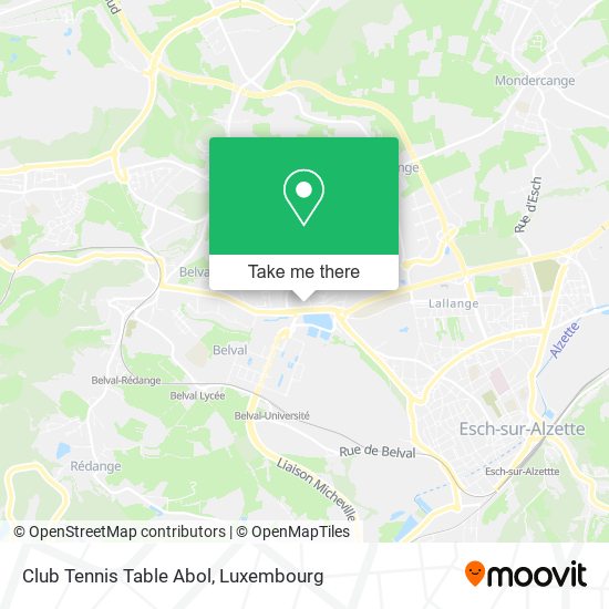 Club Tennis Table Abol map