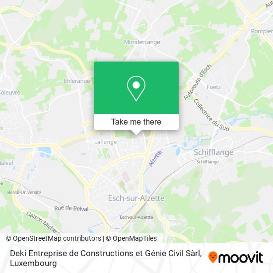 Deki Entreprise de Constructions et Génie Civil Sàrl map