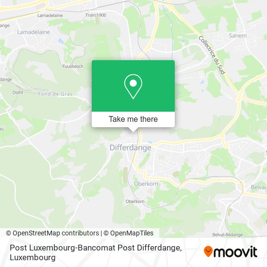 Post Luxembourg-Bancomat Post Differdange map