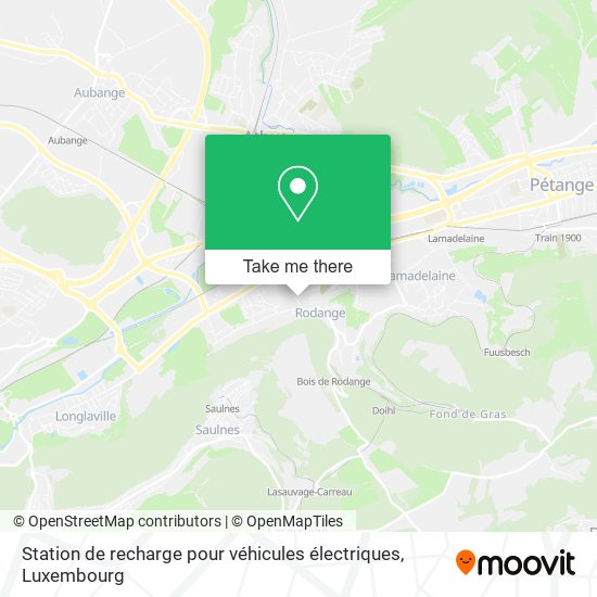 Station de recharge pour véhicules électriques Karte