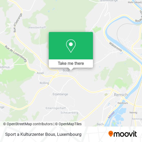 Sport a Kulturzenter Bous map