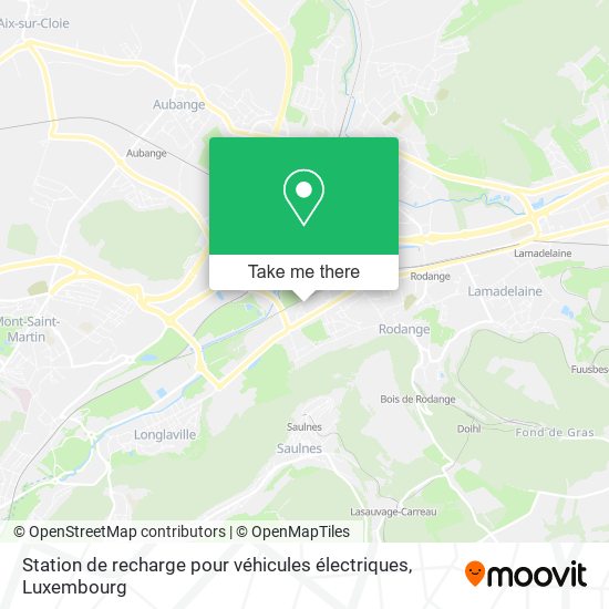 Station de recharge pour véhicules électriques map