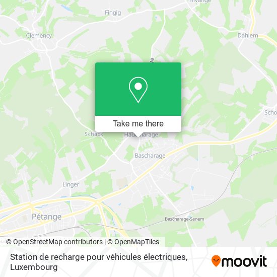 Station de recharge pour véhicules électriques map