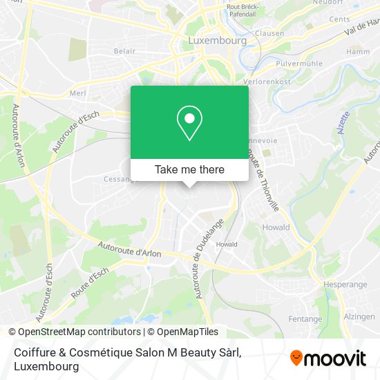 Coiffure & Cosmétique Salon M Beauty Sàrl map