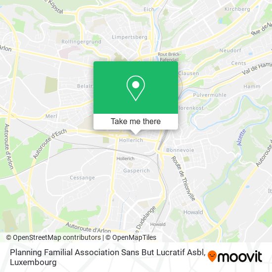 Planning Familial Association Sans But Lucratif Asbl map