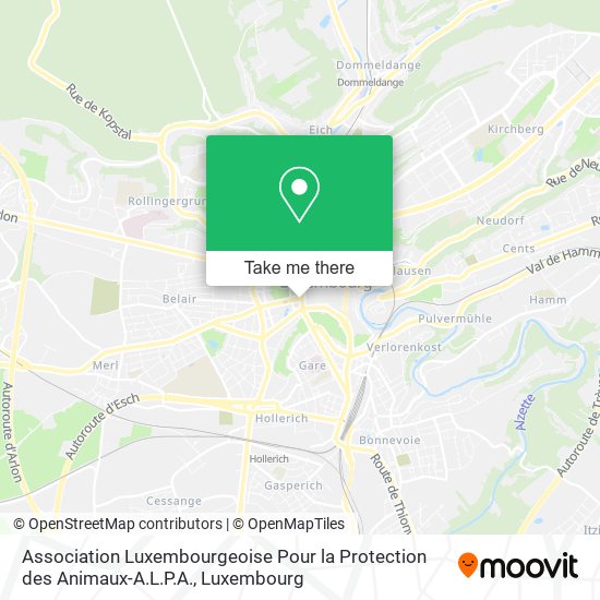 Association Luxembourgeoise Pour la Protection des Animaux-A.L.P.A. map