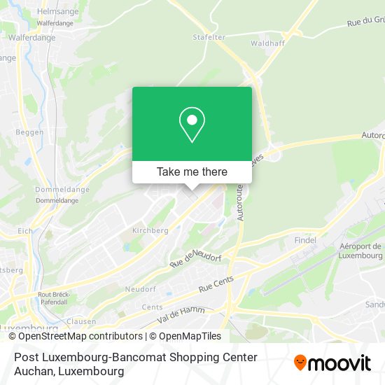 Post Luxembourg-Bancomat Shopping Center Auchan map