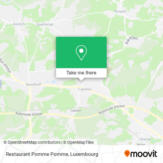 Restaurant Pomme Pomme map