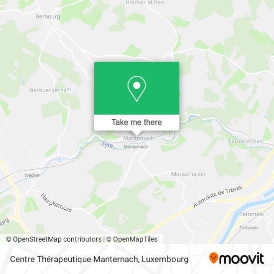 Centre Thérapeutique Manternach map
