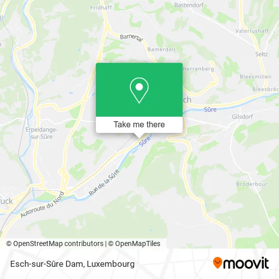 Esch-sur-Sûre Dam map