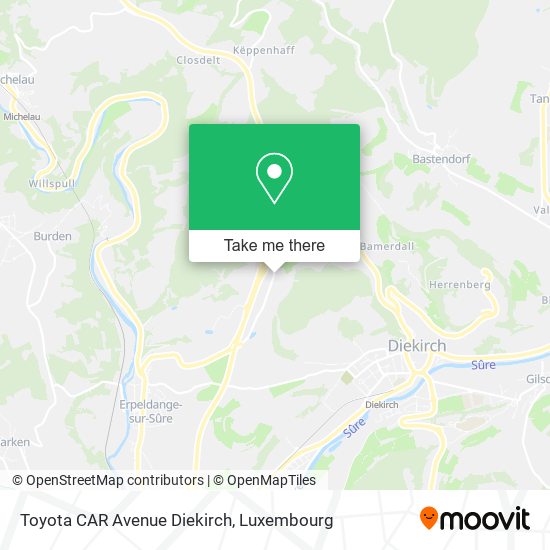 Toyota CAR Avenue Diekirch Karte