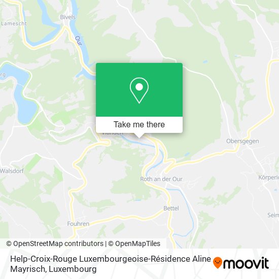 Help-Croix-Rouge Luxembourgeoise-Résidence Aline Mayrisch map
