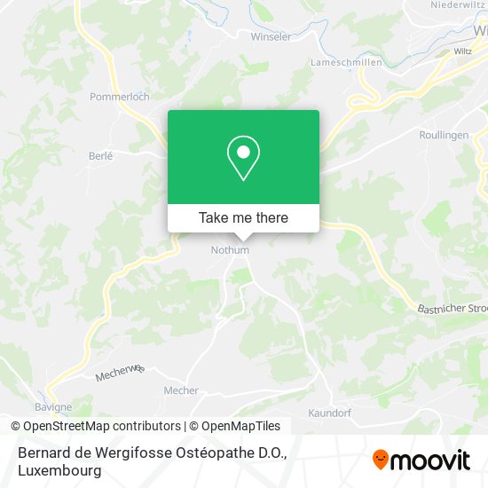 Bernard de Wergifosse Ostéopathe D.O. map