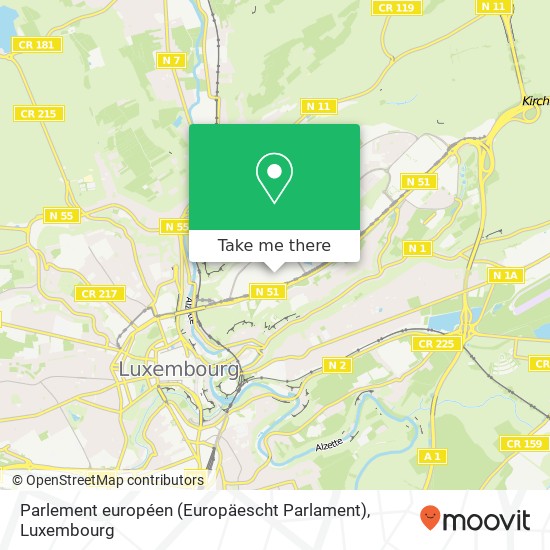 Parlement européen (Europäescht Parlament) map