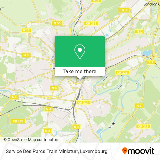 Service Des Parcs Train Miniaturr map