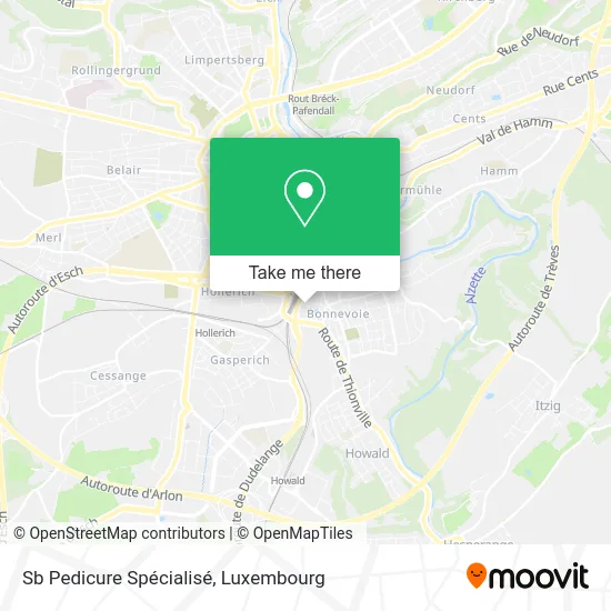 Sb Pedicure Spécialisé map