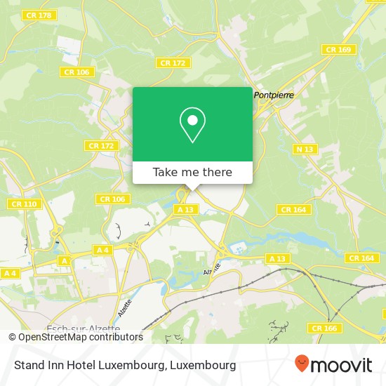 Stand Inn Hotel Luxembourg Karte