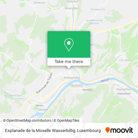 Esplanade de la Moselle Wasserbillig map
