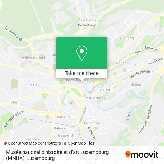 Musée national d'histoire et d'art Luxembourg (MNHA) Karte