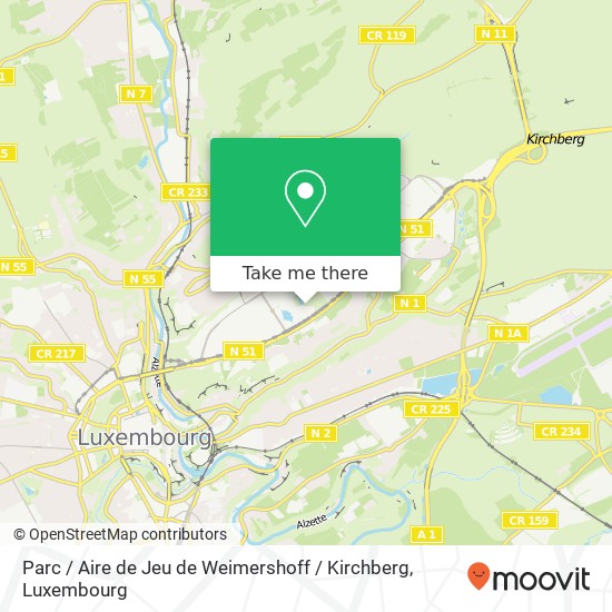 Parc / Aire de Jeu de Weimershoff / Kirchberg map