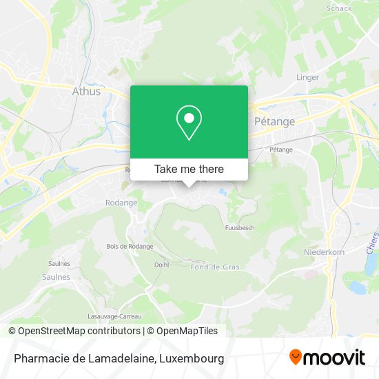 Pharmacie de Lamadelaine Karte