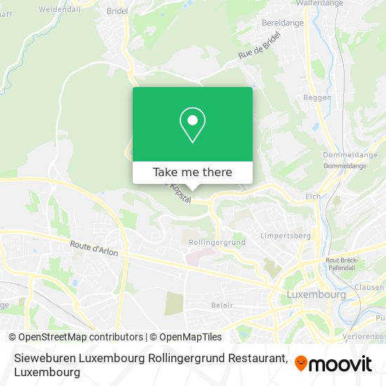 Sieweburen Luxembourg Rollingergrund Restaurant map