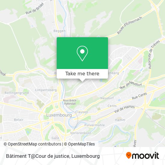 Bâtiment T@Cour de justice map