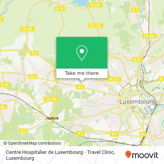 Centre Hospitalier de Luxembourg - Travel Clinic Karte