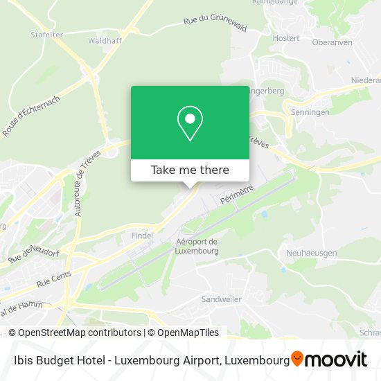 Ibis Budget Hotel - Luxembourg Airport map