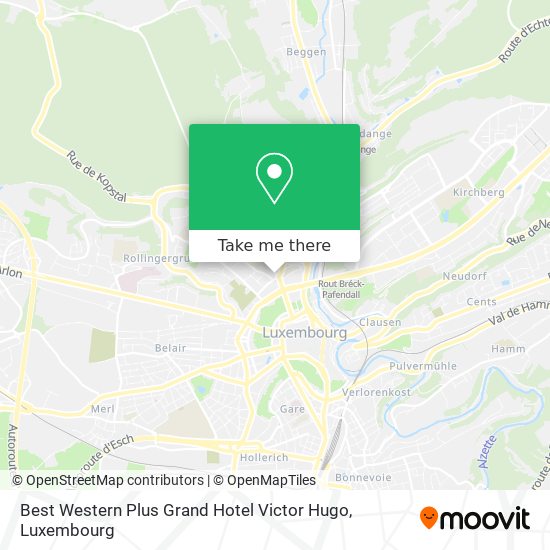 Best Western Plus Grand Hotel Victor Hugo map