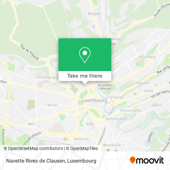 Navette Rives de Clausen map