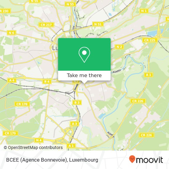 BCEE (Agence Bonnevoie) map