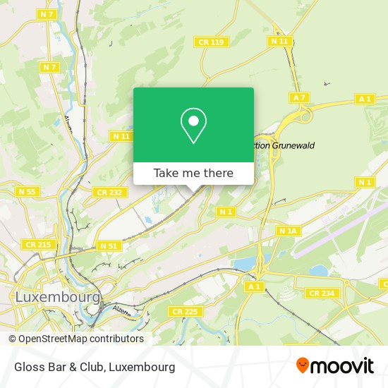 Gloss Bar & Club map