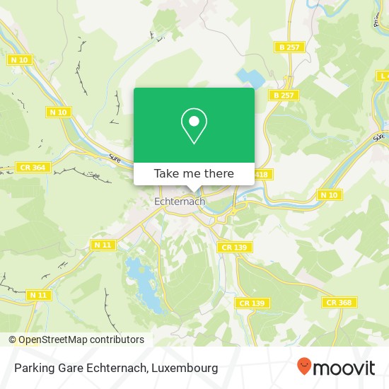 Parking Gare Echternach map