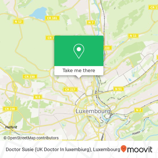 Doctor Susie (UK Doctor In luxembiurg) Karte