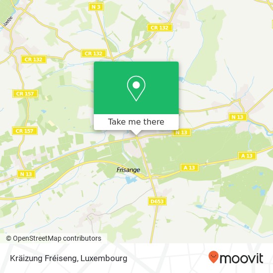 Kräizung Fréiseng map