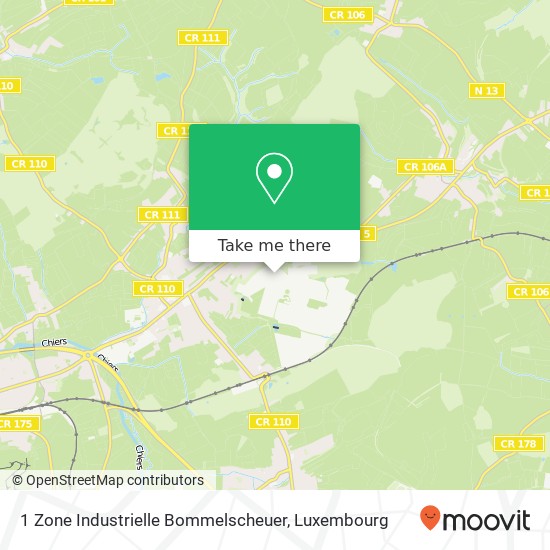 1 Zone Industrielle Bommelscheuer Karte