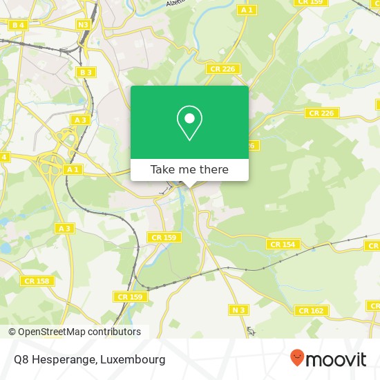 Q8 Hesperange map