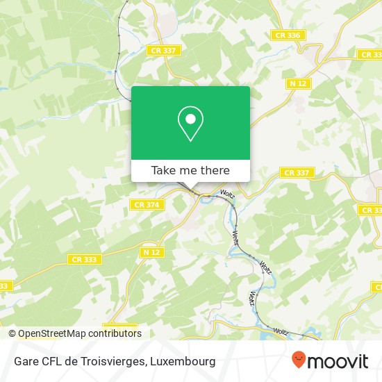 Gare CFL de Troisvierges map