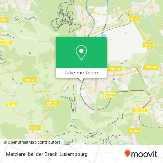 Metzlerei bei der Breck map