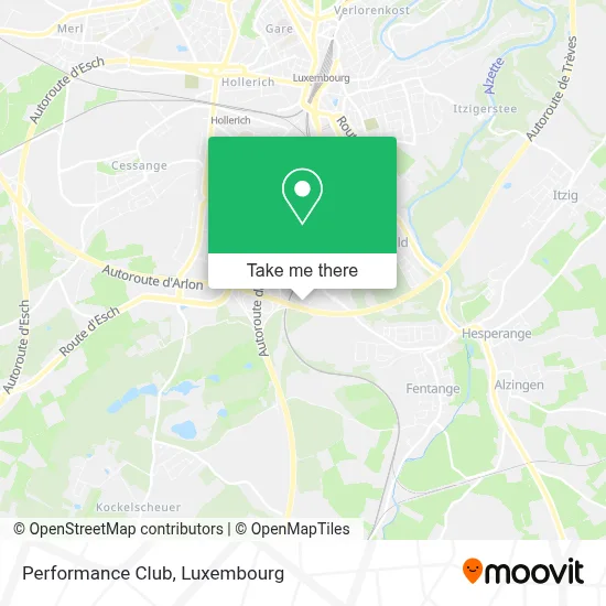 Performance Club map